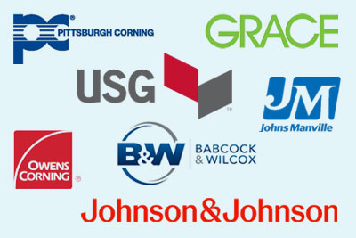 picture of asbestos companies logos