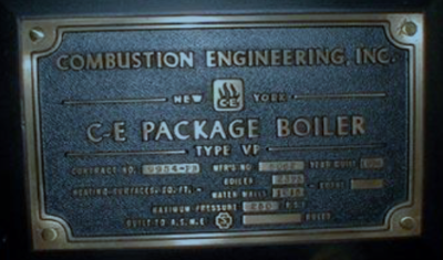 Combustion Engineering C-E Package Boiler, Type VP