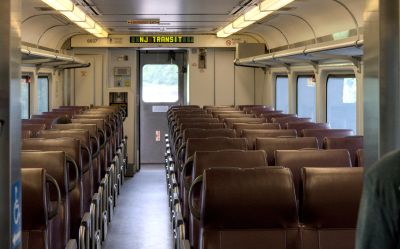 View inside NJ Transit rail car