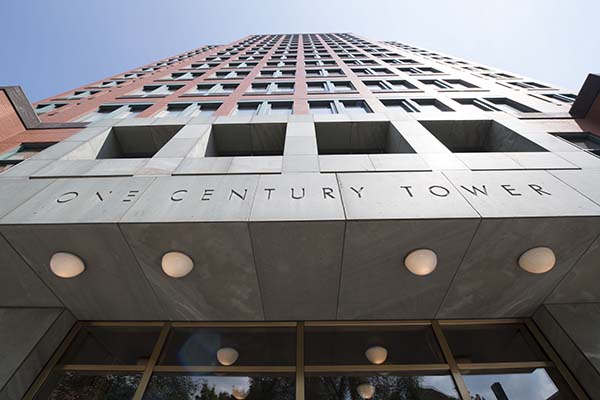 Exterior of Century Tower New Haven